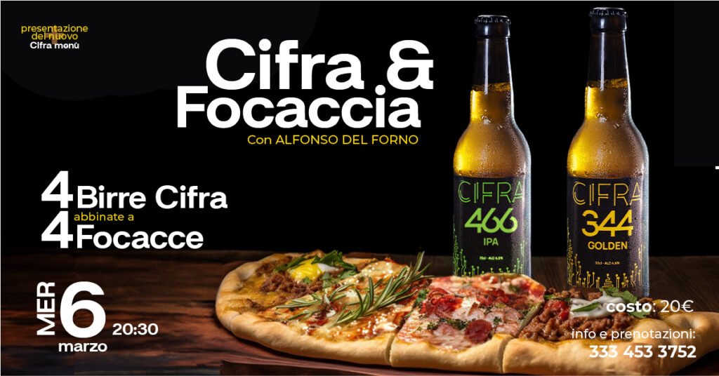 Birra Cifra & Focaccia con Alfonso Del Forno - 6 marzo - Copertina