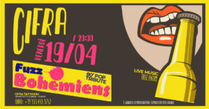 Birra Cifra Fuzz Bohemiens - Pop tribute - 19 Aprile - Copertina